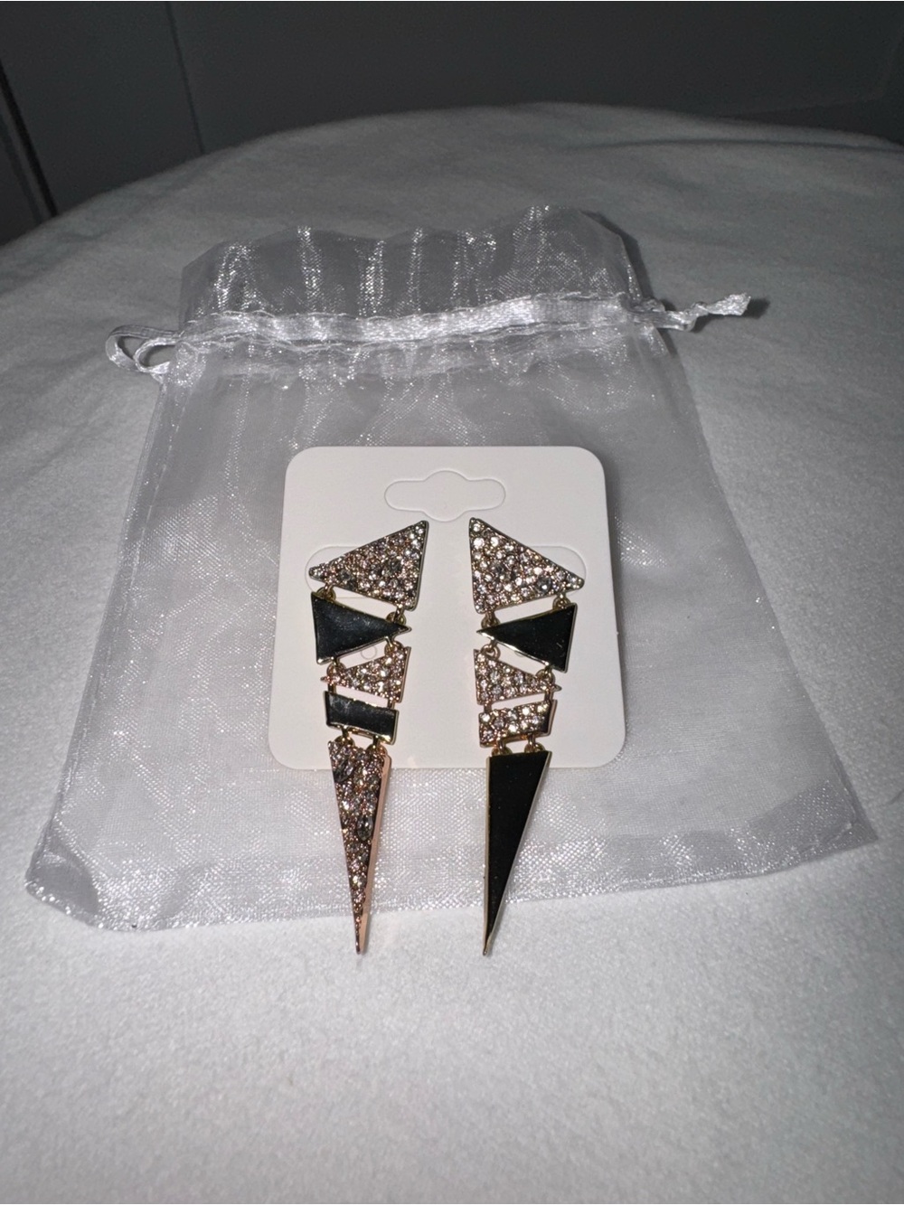 Alexis Bittar Articulated Triangle Drop Crystal Earrings/OS - Picture 3 of 6